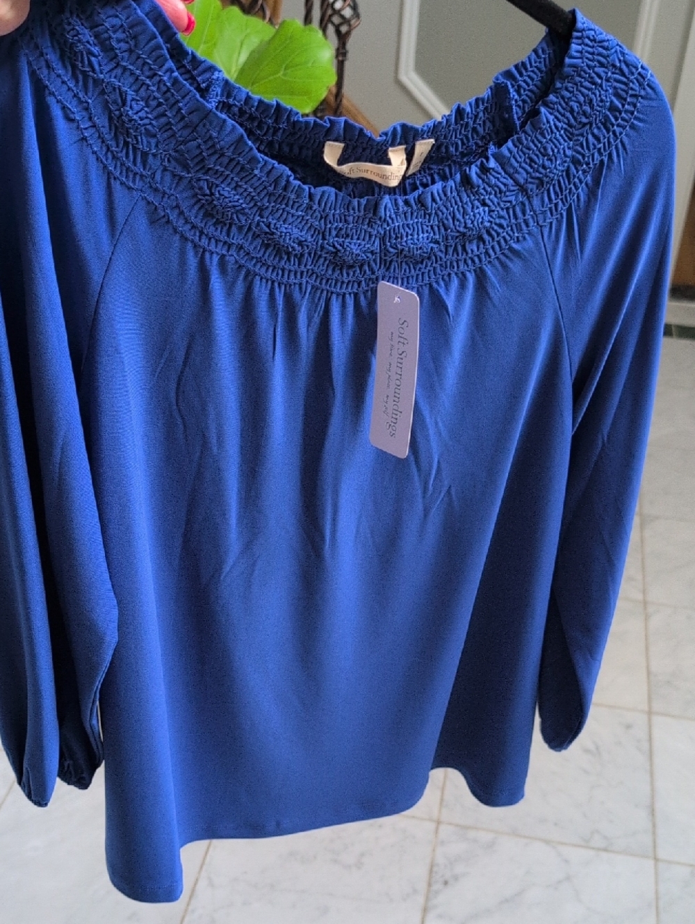 Soft Surroundings Delos Top In Sapphire Blue. Size Small. NWT